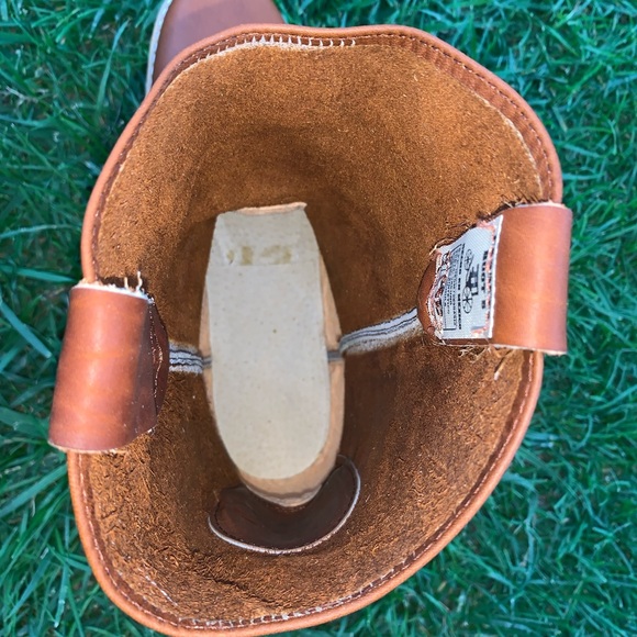 Men’s pull on work lightweight STEEL TOE leather boots Bota trabajo casquillo415 - Picture 8 of 8